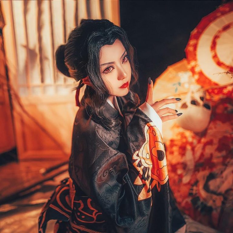 Anime Demon Slayer: Kimetsu no Yaiba Cosplay Kibutsuji Muzan Costume ...