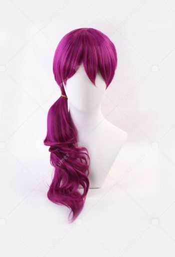 LOL True Damage Qiyana Pink Blue Cosplay Wigs Hairpieces Bun
