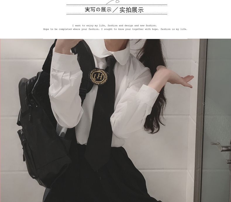 Japanese School Uniforms Jk College Style Students Girls Long Sleeve Tops+tie+skirt+cardigan Gray Pleated Skirt British Style Image