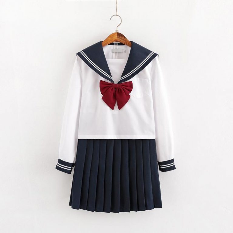 Japanese School Uniform Skirt Sailor Dress Costumes JK Uniform Suit ...