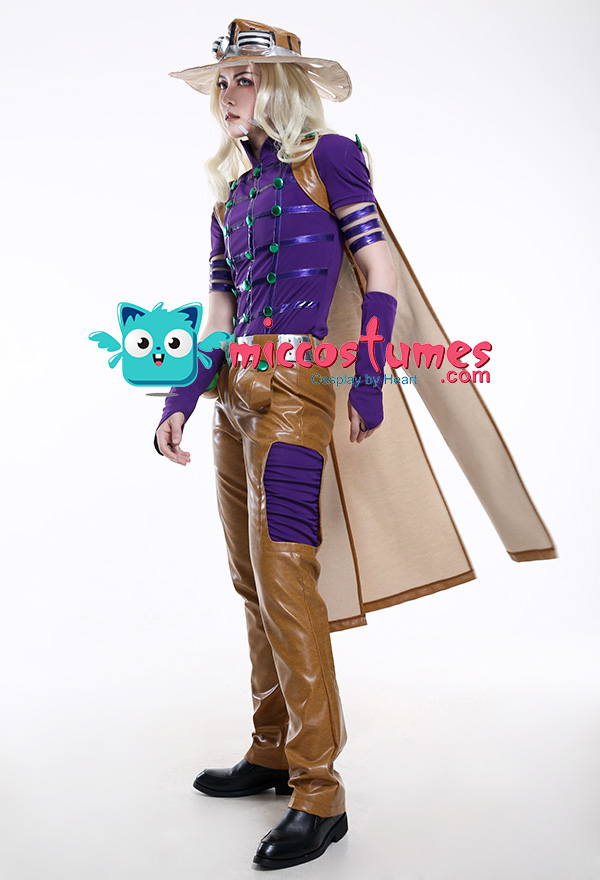 Jojos 7 Steel Ball Run Gyro Zeppeli Cosplay Costume Full Set With Hat And Cloak Cosplay Shop