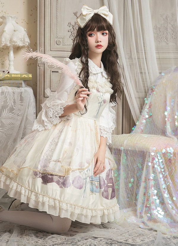 Junmo Womens Girls Sweet Lolita Dress Princess Court Skirt Cosplay Maiden  Dress（M，red and white plaid） 