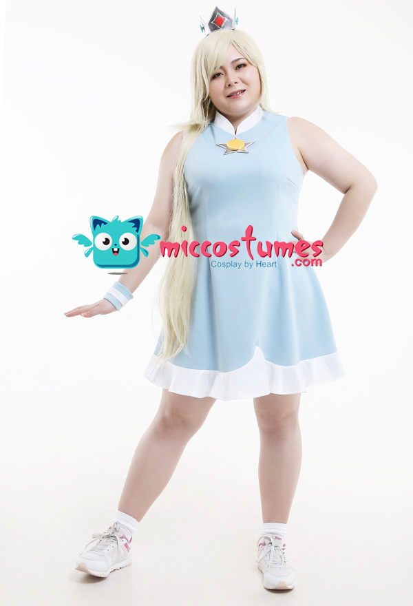 Plus Size Mario Tennis Rosalina Dress Curvy Cosplay Costume With