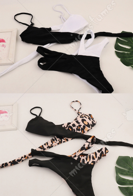 Haikyuu Woman Sexy Cute Two Piece Crossing Type Bikini Set Leopard ...