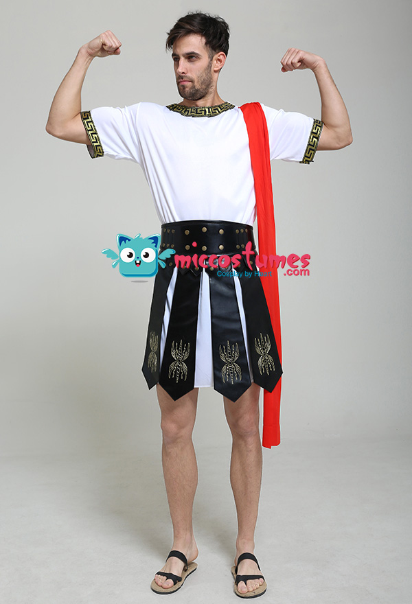 Men's Roman Soldier Apron and Belt PU Leather Gladiator Skirt - Cosplay ...