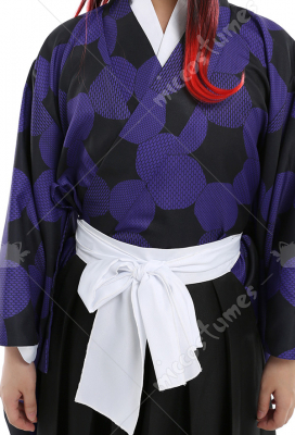 Anime Demon Slayer Kokushibou Cosplay Costume Men Purple Kimono