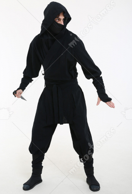 Japanese Ninja Bushido Cosplay Costume for Adults with Hood and socks